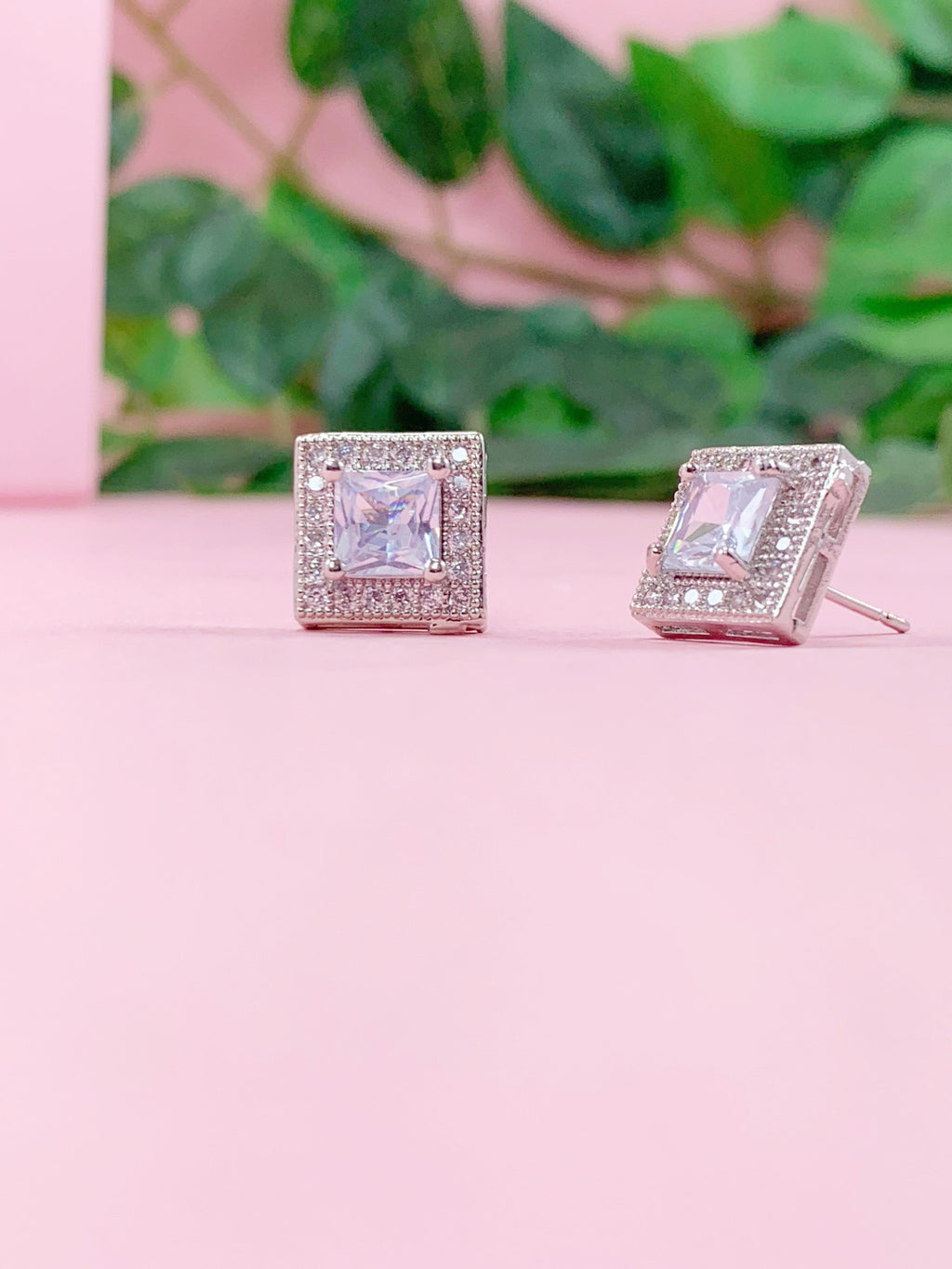 Luxury Silver Square Jewelry Set with watch| Amariz Jewelry
