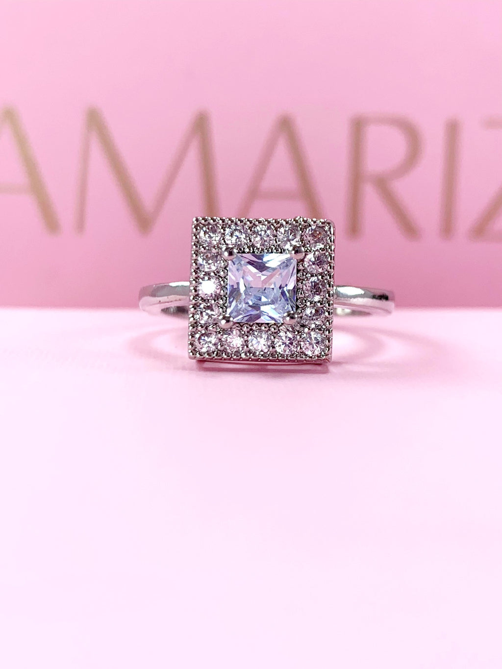 Luxury Silver Square Jewelry Set with watch| Amariz Jewelry