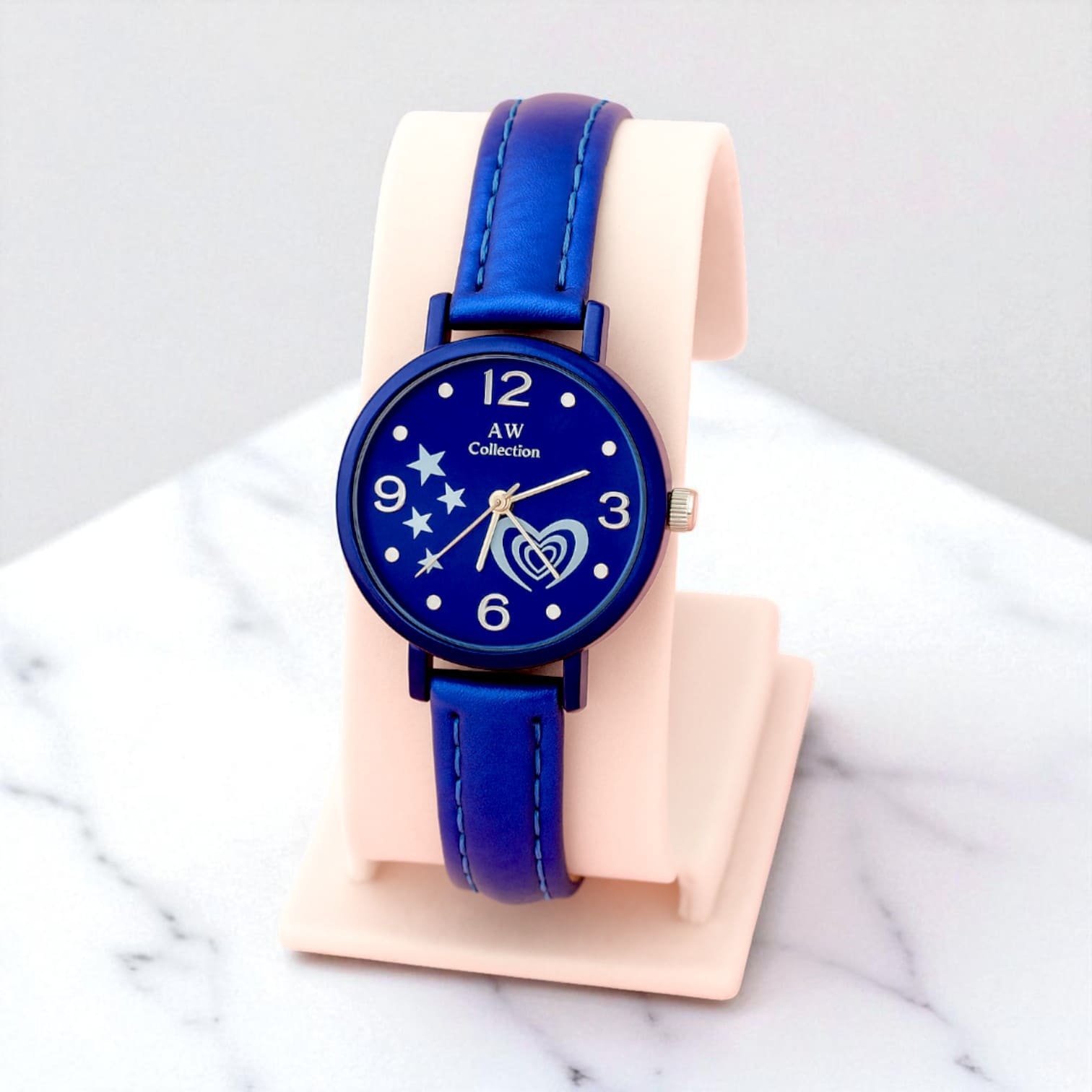 Blue & Silver Women’s Watch and Jewelry Gift Set Necklace, Bracelet & Earrings in Luxury Box