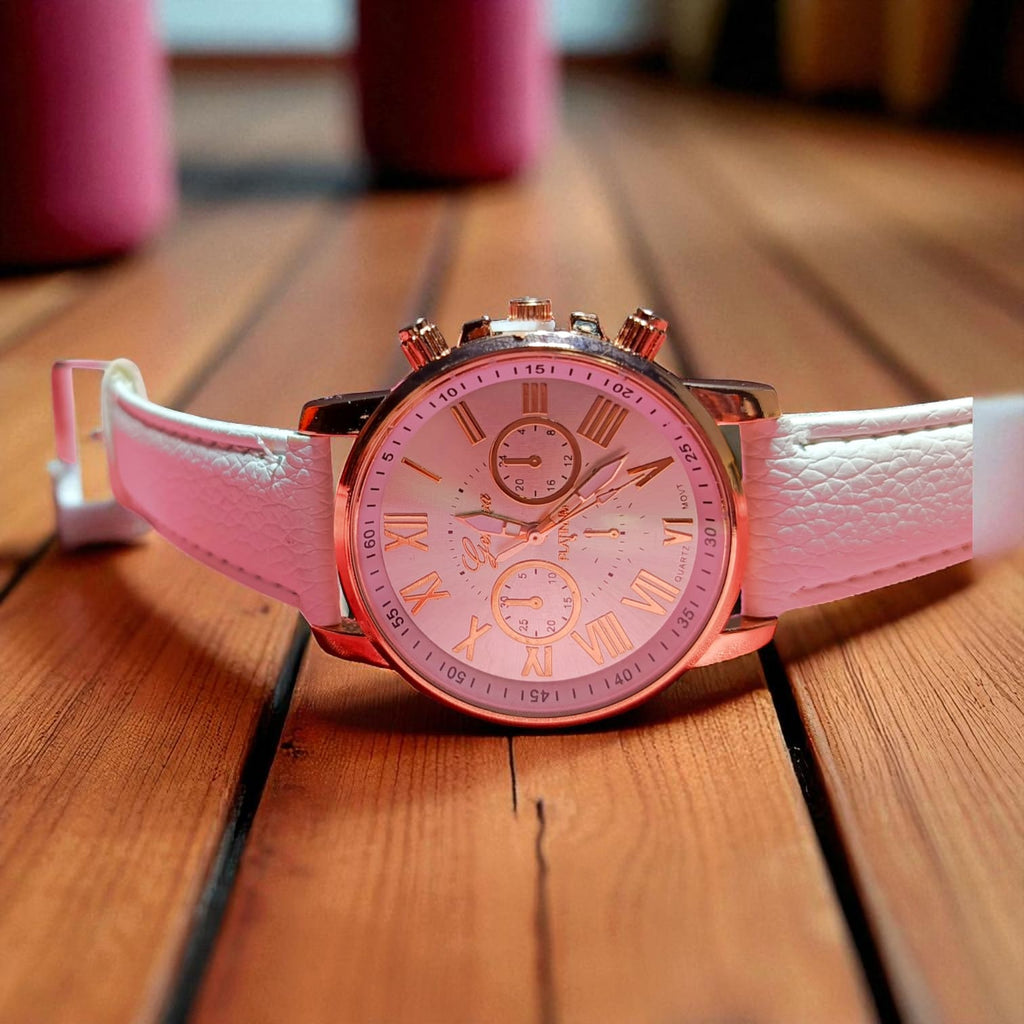 Elegance White Chrono Watch for ladies