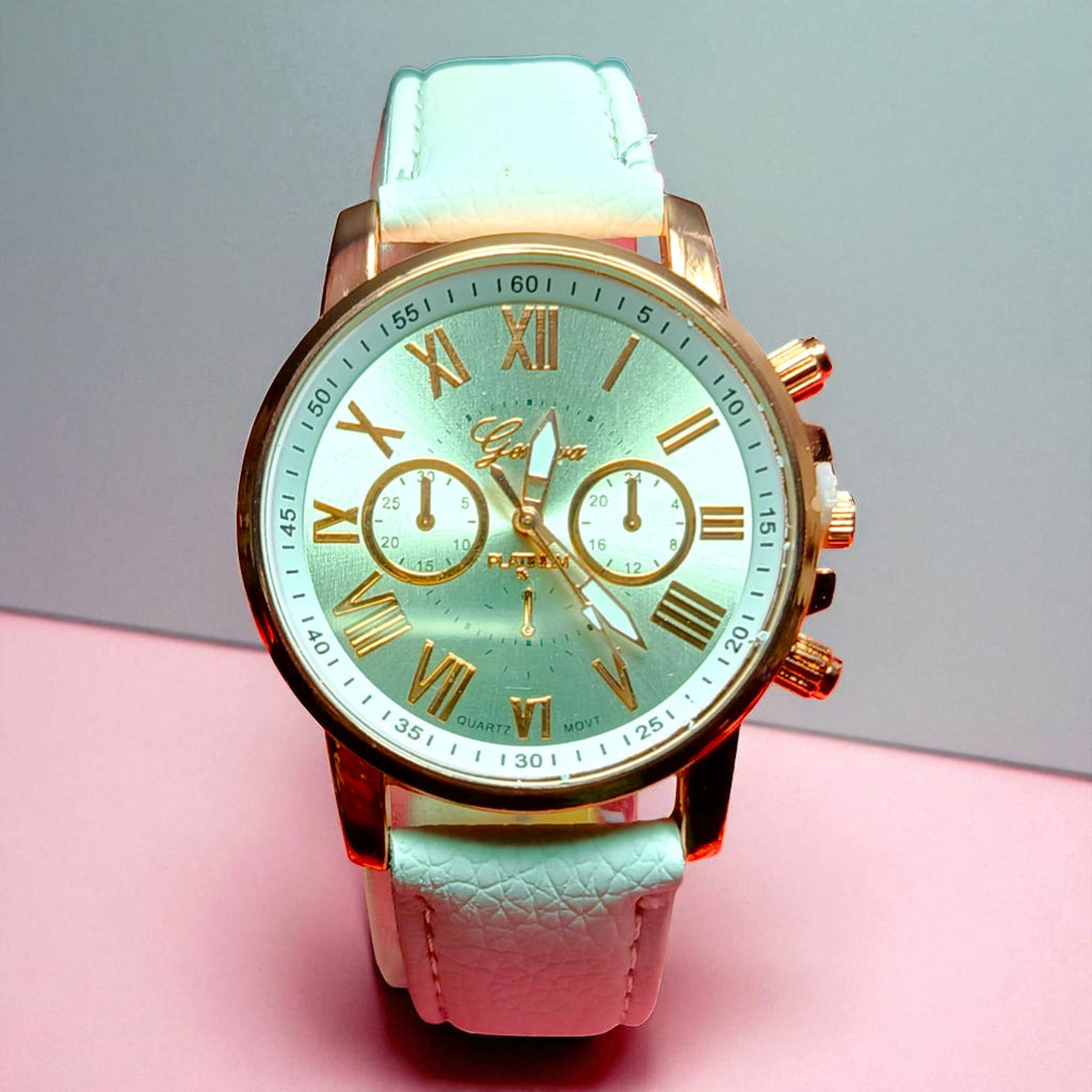 Elegance White Chrono Watch for ladies