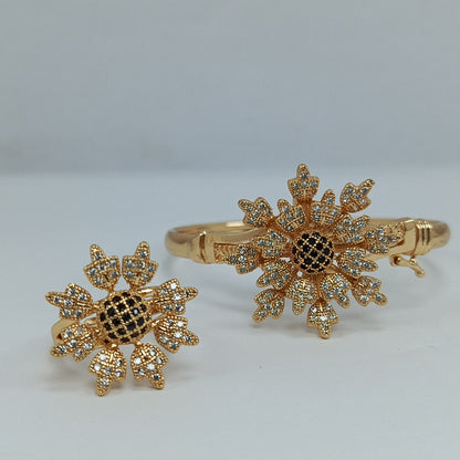 Luxury Gold-Plated Floral Jewelry Set