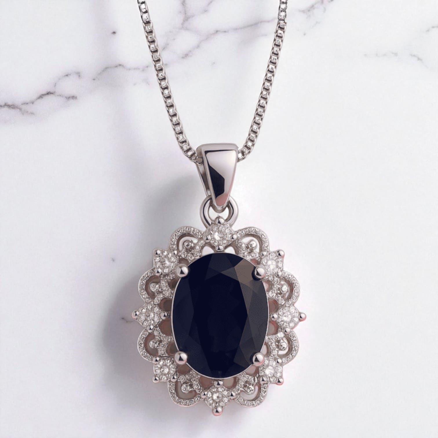 Royal Blue Stone Women’s Jewelry & Watch Gift Set Necklace, Bracelet, Earrings & Watch in Luxury Box