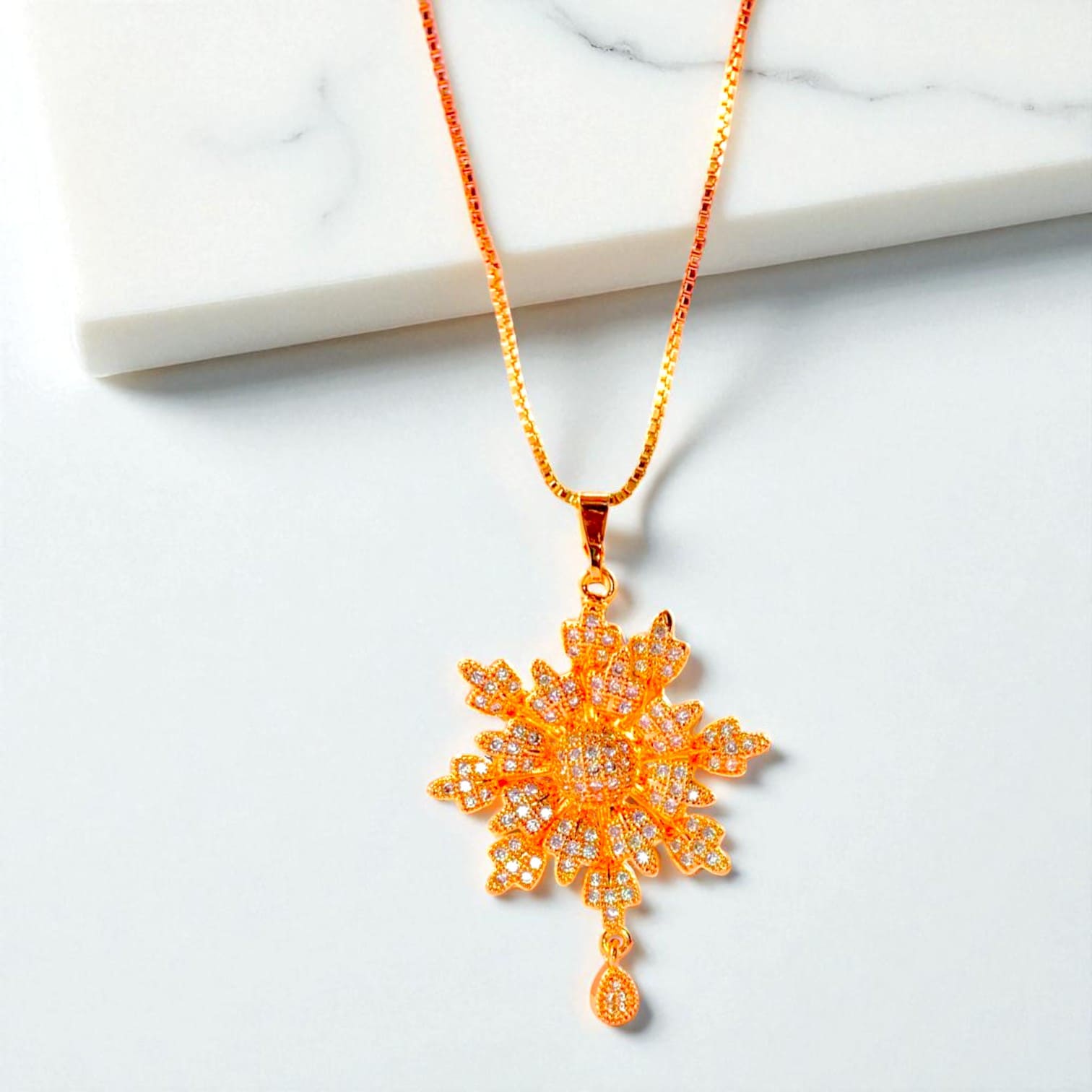 Luxury Gold-Plated Floral Jewelry Set with Watch | Amariz Jewelry