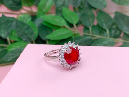 Elegant Ruby Red Crystal Jewelry Set for Women | Amariz Jewelry