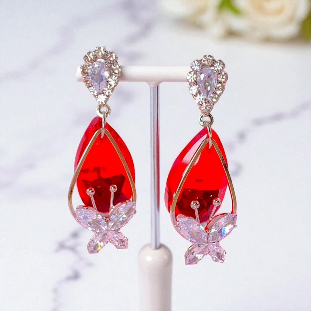 Luxury Red Crystal Jewelry Gift Set with Watch | Amariz Jewelry