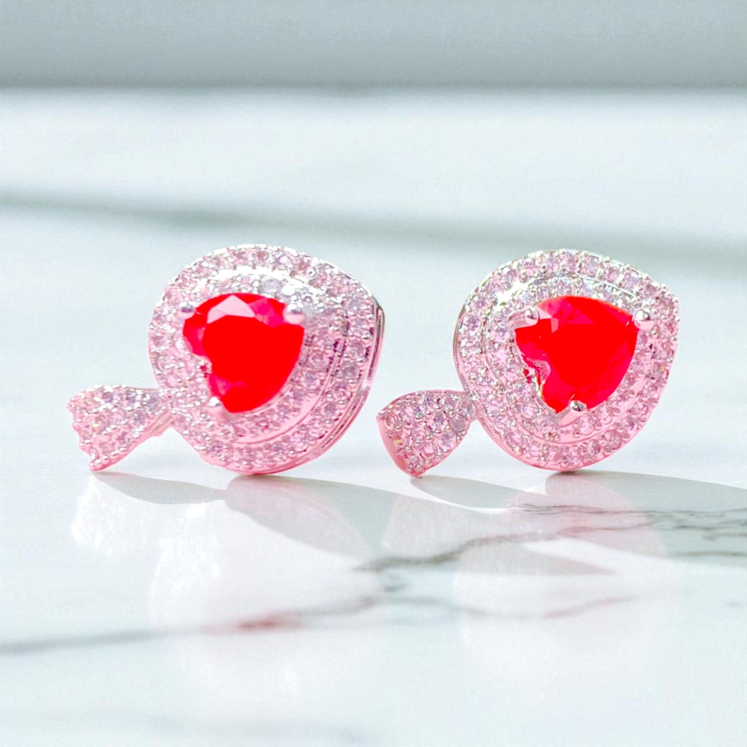 Luxury Red Heart Jewelry Gift Set in Pakistan Perfect Gift for Women & Girls