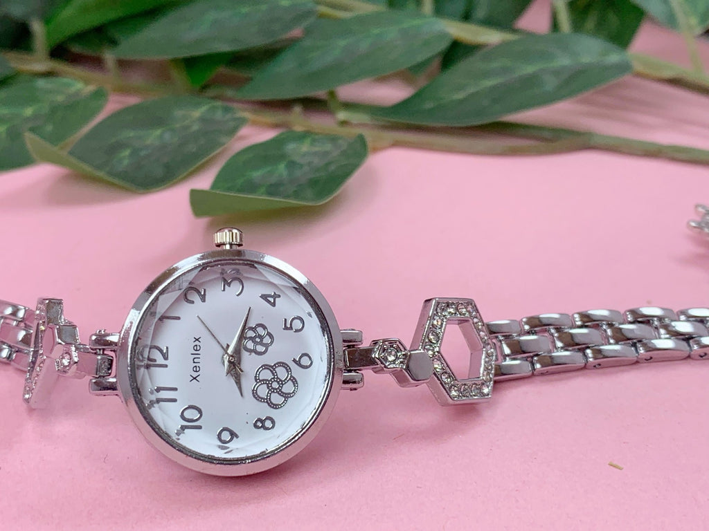 Luxury Silver Snowflake Jewelry Set with Watch | Amariz Jewelry